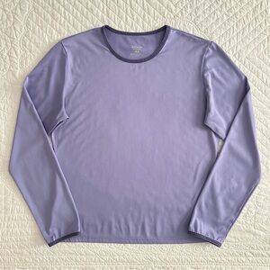 Patagonia Capilene Lavender Base Layer Crew Neck Long Sleeve Tee Shirt Top M